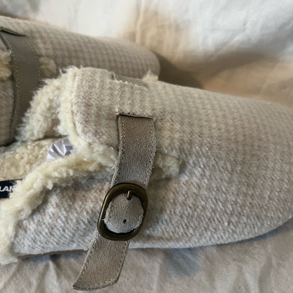 Lands' End Women's Sherpa Lined Clog House Slippers Gingham Print Size 11 - Picture 7 of 7